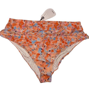 Prana Aurelia Impression Bikini Bottom‎ Orange Blue XL Beach Resort Vacation NWT